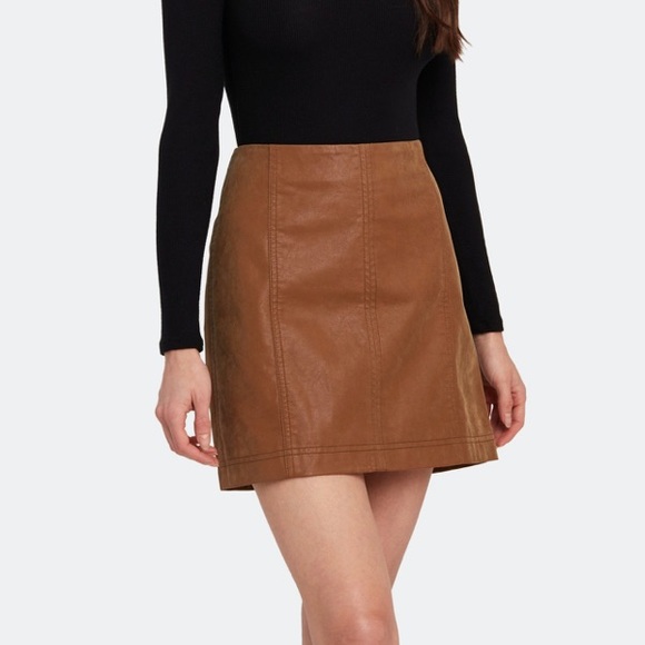 Free People Dresses & Skirts - Free People Chestnut Vegan Mini Skirt